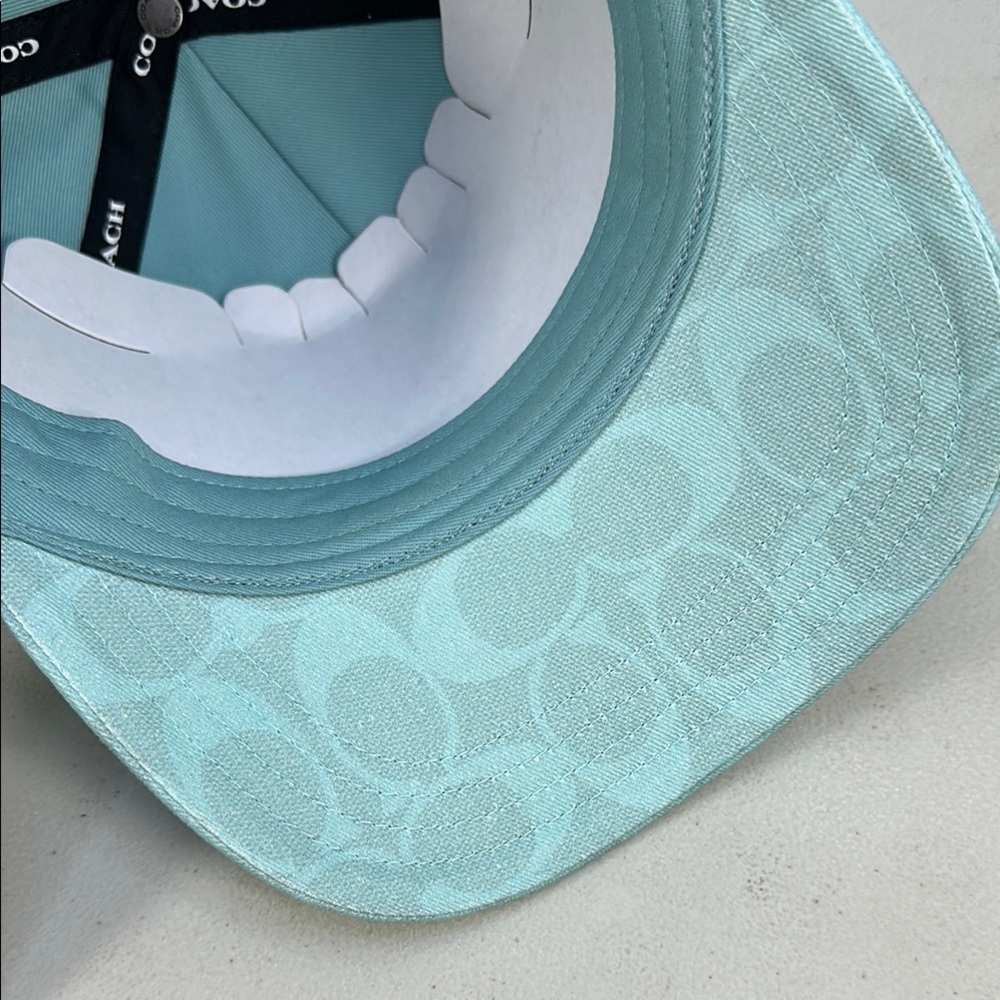 Coach Teal Signature C Monogram Baseball Hat Brand New with tags!! - Picture 3 of 7
